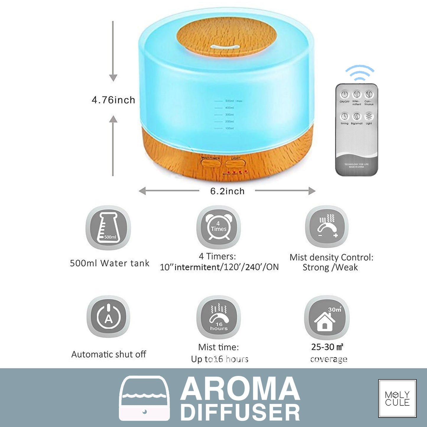 Aroma Diffuser Humidifier 500mL